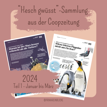 "Hesch gwüsst" Sammlung 2024 - Januar bis März