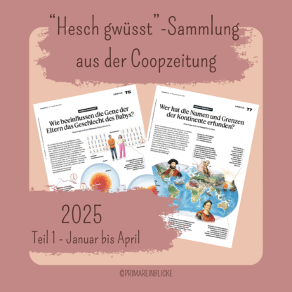 "Hesch gwüsst" Sammlung 2025 - Januar bis April