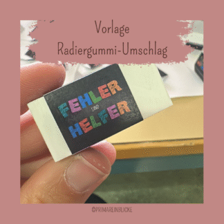 Umschlag für Radiergummis