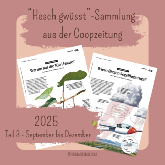 "Hesch gwüsst" Sammlung 2025 - September bis Dezember